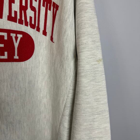 Vintage Boston College Sweater Gray Champion Reverse Weave Sweatshirt Sz M - Picture 4 of 11